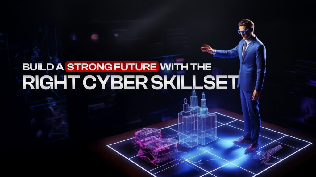 Best Ethical hacking academy in Kerala banner showing a professional analyzing futuristic digital infrastructure, symbolizing ethical hacking and cyber skill development.